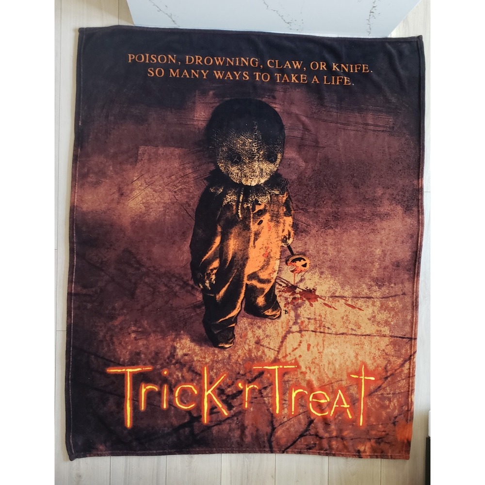 Spirit Trick r Treat Sam Blanket Throw 50x60 Halloween Horror Cozy Home Decor